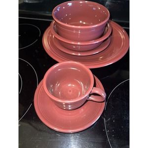 Fiestaware, 6 Pc Dinner Plate, Fiestaware, Cinnabar, Maroon, Burgundy, Wine